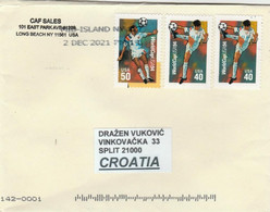 USA - 1921 -  Cover USA - Croatia / Football Stamps - Cartas & Documentos