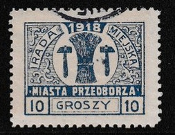 POLAND Przedborz 1918 Fi 10B T.1 Used Perf 10 - Other & Unclassified