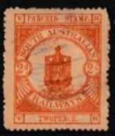 South Australia 1885 Railway Parcel Stamp TWO PENCE Used - Usati