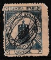 South Australia 1885 Railway Parcel Stamp SIX PENCE Used - Oblitérés