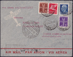 066 * Lettera Di Posta Aerea Da Milano Del 20.12.39 Diretta A Buenos Aires Affrancata Per L. 24,75. Al Recto Cerchio Gra - Marcofilía (Zeppelin)