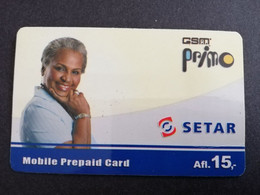 ARUBA PREPAID CARD  GSM PRIMO  SETAR  LADY/WOMAN         AFL 15,--    Fine Used Card  **8788** - Aruba