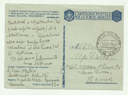 CARTA  POSTALE FORZE ARMATE OSPEDALE MILITARE GENERALE POSTA MILITARE 220  1942 - Franchise