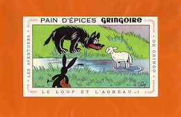 BUVARD :Pain D'Epice GRINGOIRE 1 Le Loup Et L'Agneau - Pain D'épices