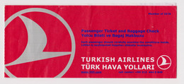 Turkey TURKISH AIRLINES Carrier Passenger Ticket 2000s Used (49195) - Wereld