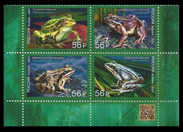 2021 Russia 2955-2958VB Reptiles - Frogs 21,00 € - Unused Stamps