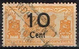 PB-23 - PAYS-BAS Timbre Du Chemin De Fer Surchargé 10 Cent Obl. - Spoorwegzegels