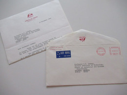 Australien 1980 Air Mail Umschlag Australian Senate Stempel Postage Paid Parliament House ACT 2600 Mit Inhalt - Covers & Documents