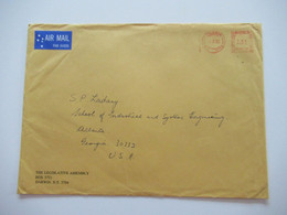 Australien 1980 Freistempel Darwin N.T. 5790 Postage Paid Air Mail Nach Atlanta USA Umschlag The Legislative Assembly - Covers & Documents