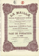 Titre De 1924 - La Maille - Anciens Etablissements Jofroy - - Textile