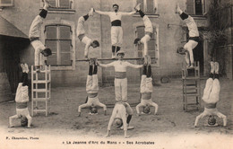 Gymnastique à La Jeanne D'Arc Du Mans - Ses Acrobates - Edition Chantelou - Carte Non Circulée - Gymnastique