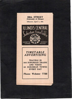 59th Street (University Of Chicago) - ILLINOIS CENTRAL - Suburban Time Table  - April 1935 - Monde