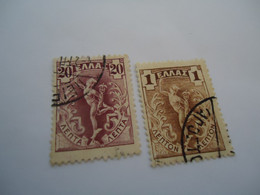 GREECE  USED STAMPS   HERMES FLYING  2   1901 - Oblitérés