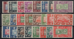 !!! ST PIERRE ET MIQUELON, SERIE N°136/159 NEUVE *, QUELQUES ADHERENCES DE GOMME SUR N°156 ET 158 - Unused Stamps