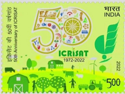 India 2022 NEW *** ICRISAT Renewable Energy Wind Energy,  Cow, Farmer, Tractor, Farming Stamp Mint MNH (**) Inde Indien - Nuevos