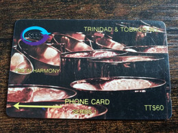 TRINIDAD & TOBAGO  GPT CARD    $60,-  3CCTC  PAN IN HARMONY      Fine Used Card        ** 8859** - Trinité & Tobago