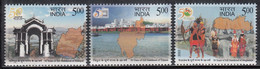 INDIA 2022 Celebrating 50 YEARS Of FULL STATEHOOD Of MANIPUR, MEGHALAYA & TRIPURA States Set 3v Complete MNH(**) - Unused Stamps