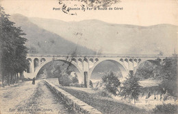 CPA 66 PONT DU CHEMIN DE FER ET ROUTE DE CERET (cliché Rare - Ceret