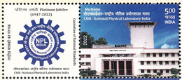 INDIA 2022  MY STAMP, CSIR, NATIONAL PHYSICAL LABORATORY, Platinum Jubilee, New Delhi, Limited Issue. MNH(**) MNH(**) - Unused Stamps