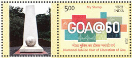 INDIA 2021  MY STAMP, Diamond Jubilee Year Of LIBERATION OF GOA, 1v+tab,  Limited Issue. MNH(**) - Unused Stamps