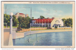 Florida Clearwater Municipal Auditorium From Causeway 1940 Curteich - Clearwater