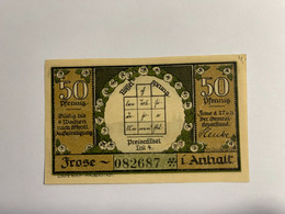 Allemagne Notgeld Frose 50 Pfennig - Collections