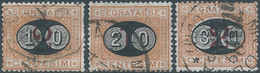 ITALY,ITALIE-ITALIEN,Kingdom 1890 Segnatasse,Services Postage Due,2c On 10c-1c On 20c-2c On 30c,Obliterated,Value:€85,00 - Strafport