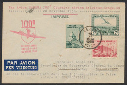 PA3 + Exposition De Liège 1939 Sur L. Par Avion SABENA 100e Courrier Arien Belgique-Congo (Vezin > Brazzaville) - Altri & Non Classificati