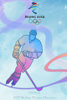 T92-054 ] Ice Hockey 2022 Beijing  Olympic Winter  Games , China Pre-paid Card,  Postal Stationery - Winter 2022: Beijing