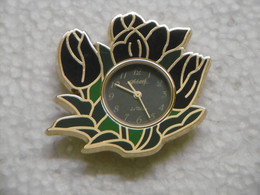 Montre SWISS MADE Bijoux LA TULIPE  MAXIMILIEN Pin's Fermoir Ballou Reg'd - Pin Pins Badge EGF Fleurs - Relojes De Joyas