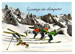 Illustrateur  ??????  -- Images De Chez Nous--1968 - Humour-Le Passage Des Champions (ski)........à Saisir - Humour