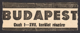 POSTAL PACKET Post PARCEL - Label BUDAPEST - Vignette Label - 1980's Hungary Ungarn Hongrie - Used - Postpaketten