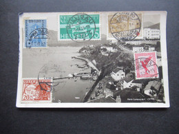 1932 Echtfoto AK Ungelaufen ABER Vorderseitig Frankiert Mit Luftpostmarken Verschiedener Länder!! Schweiz, Finnland Usw. - Covers & Documents
