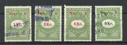 DENMARK Dänemark Lot Old Documentary Stamps Tax Revenue Stempelmarken O - Fiscaux