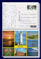2004 Danmark Denmark Postcard Multiview Blavand Posted To England Ak - Briefe U. Dokumente