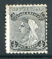 New Zealand 1882-1900 Second Sideface - Wmk. 7mm - P.12 X 11½ - ½d Black MNG (SG 194) - Odd Tone - Nuovi