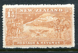 New Zealand 1902-07 Pictorials - Wmk. NZ & Star - P.14 - 1½d Boer War VLHM (SG 318) - Ongebruikt