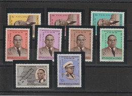 Congo 1961 Réouverture Du Parlement 445-53, 9 Val ** MNH - Autres & Non Classés