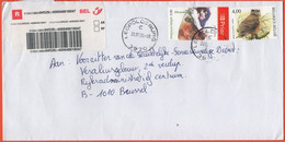 BELGIO - BELGIE - BELGIQUE - 2004 - 0,50€ René Thomas, Music + 4,00€ Hibou Grand-duc, Bird - Registered - Viaggiata Da L - Briefe U. Dokumente