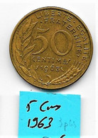 50 Centimes " G. Guiraud "  1963 Col 3 Plis    TTB - 50 Centimes