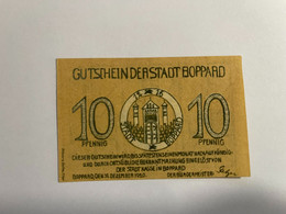 Allemagne Notgeld Boppard 10 Pfennig - Collections