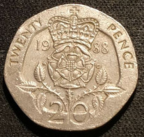 GRANDE BRETAGNE - 20 PENCE 1988 - Elizabeth II - 3e Effigie - Cupronickel - KM 939 - 20 Pence