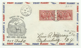 Muller 298a - Cover Fr 3c (x2) Canc. WHITE HORSE HUCON (cheval Blanc) 8 Jul . 1937 + Hs First Official Flight  WHITE HOR - Poste Aérienne