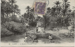 TUNISIE -  GABES - LE MOULIN A CHENINI -ANNEE 1903 TB - Tunisie