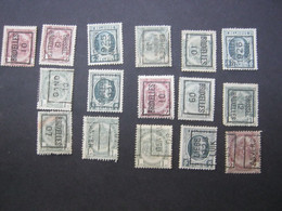 Vorfrankiert ,  16 Marken - Roller Precancels 1894-99