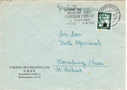 51086 - Saargebiet - 1952 - 12F Keramik EF A Bf SAARBRUECKEN - WOCHE DES ... BERGMANNS ... -> Homburg - Brieven En Documenten