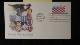 USA 1999 FDC Honouring Those Who Served Medals Militaria Kansas City Postmark - 1991-2000