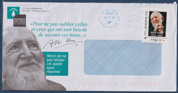 Fondation Abbé Pierre Destinéo 35g Oblitéré 18.11.10 Sur Enveloppe Cadre Philaposte - Covers & Documents