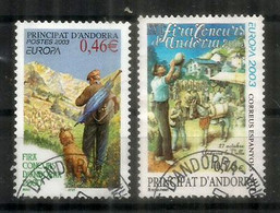 ANDORRE. EUROPA 2003. XXIII Foire Concours D'Andorre, Chien & Berger,2 Timbres Oblitérés Andorre, 1 ère Qualité - Oblitérés