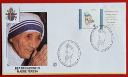 VATICANO VATIKAN VATICAN 2003 MOTHER TERESA OF CALCUTTA MADRE TERESA FDC - Brieven En Documenten